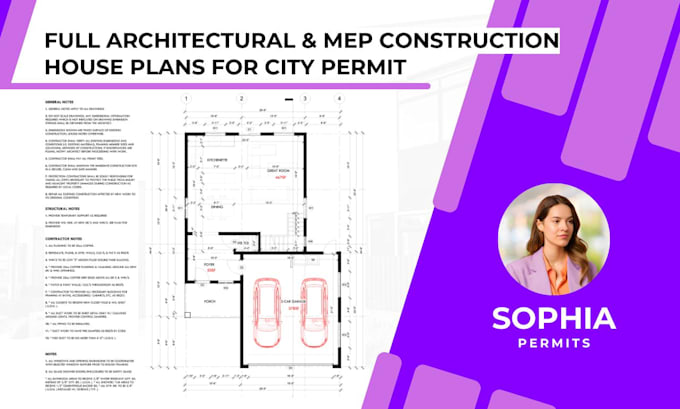 Gig Preview - Design 2d house plans with mep, deck, carport and shed for city permit