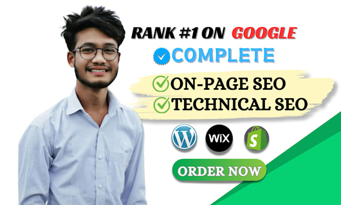 Gig Preview - Complete website onpage and technical SEO on wordpress, wix, shopify