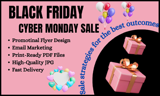 Gig Preview - Black friday design black friday social media posts banners