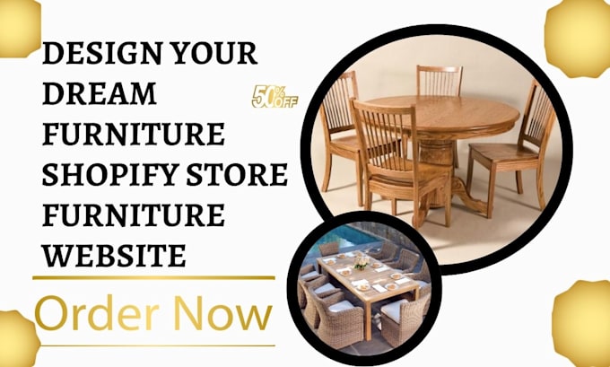 Gig Preview - Custom design your dream furniture shopify dropshipping store, furniture website