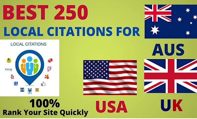 Gig Preview - Do best 200 local citations for USA, UK local business