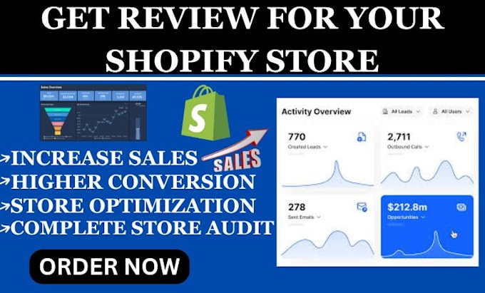 Gig Preview - Review, optimize, your shopify store and improve conversion rate