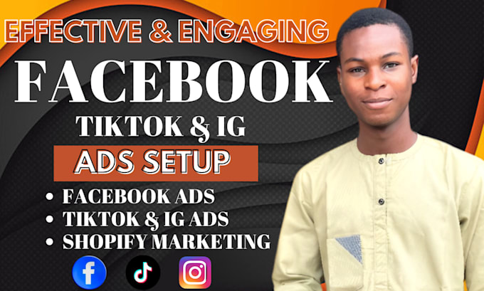 Gig Preview - Setup facebook shop, tiktok shop, instagram shop tiktok ads or shopify marketing