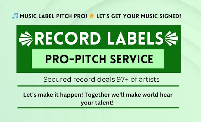 Gig Preview - Submit your music to top record label manager looking for artist to get signed