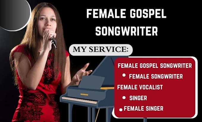 Bestseller - be your female gospel songwriter, female singer, vocalist singer