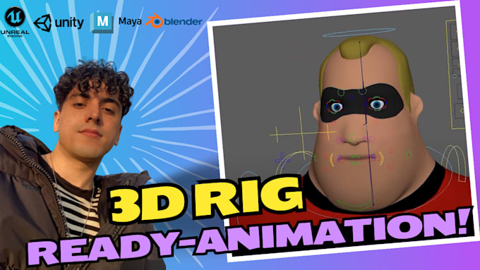 Gig Preview - Do advanced 3d rigging compatible with mixamo and each software by an expert