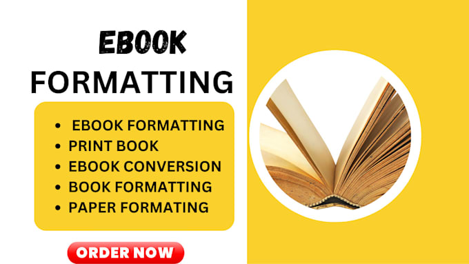 Gig Preview - Do ebook formatting, conversion print book paperback formatting, ebook promotion