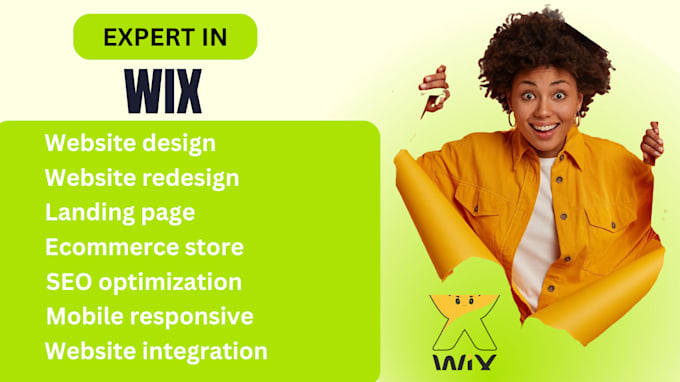 Gig Preview - Wix website redesign wix website design wix website redesign wix landing page