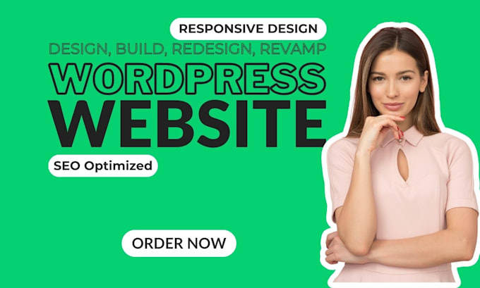 Gig Preview - Design, redesign professional responsive wordpress website