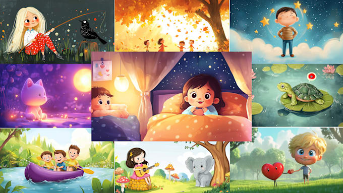 Gig Preview - Do children story book illustration children story book covers