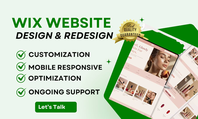 Gig Preview - Wix website redesign wix website design wix ecommerce