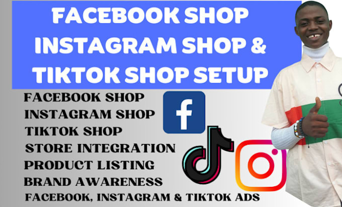 Gig Preview - Set up and manage instagram shop, tiktok shop, facebook shop