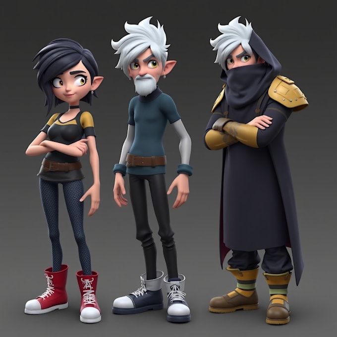 Gig Preview - Do 3d character design, 3d game asset, 3d sculpting for game, films and cartoon