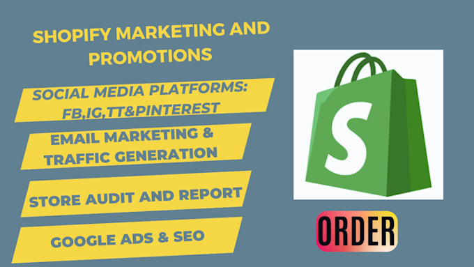 Gig Preview - Be shopify store manager, do shopify dropshipping marketing to boost sales