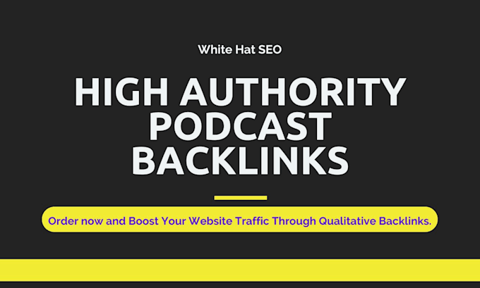 Gig Preview - Create high authority podcast backlinks from google, amazon, apple, spotify more