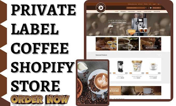 Bestseller - design private label coffee shopify store restaurant coffee droshipping website