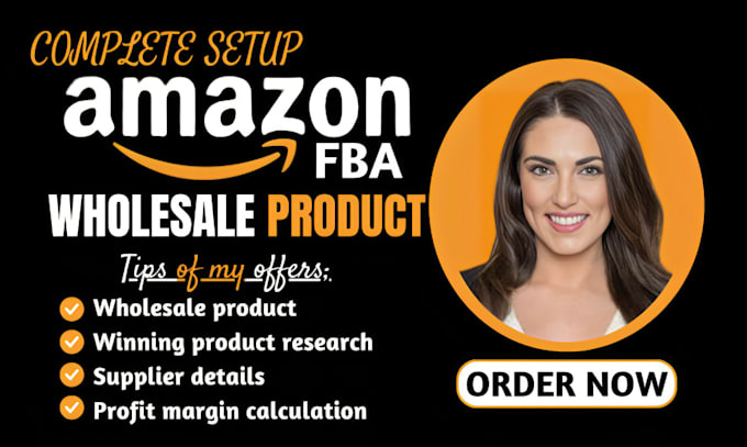 Gig Preview - Setup complete amazon fba wholesale product, wholesale product research for fba