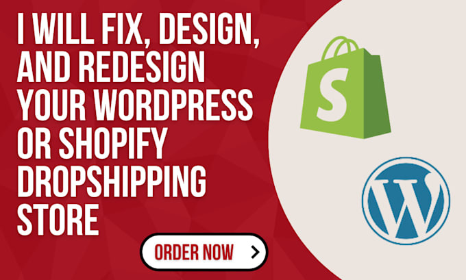 Gig Preview - Fix optimize design and redesign your wordpress or shopify dropshipping store