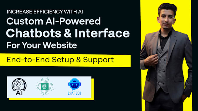 Gig Preview - Create and integrate ai powered chatgpt chatbots for web and mobile applications