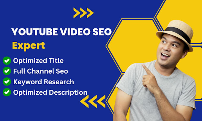 Gig Preview - Be your youtube channel and video seo expart