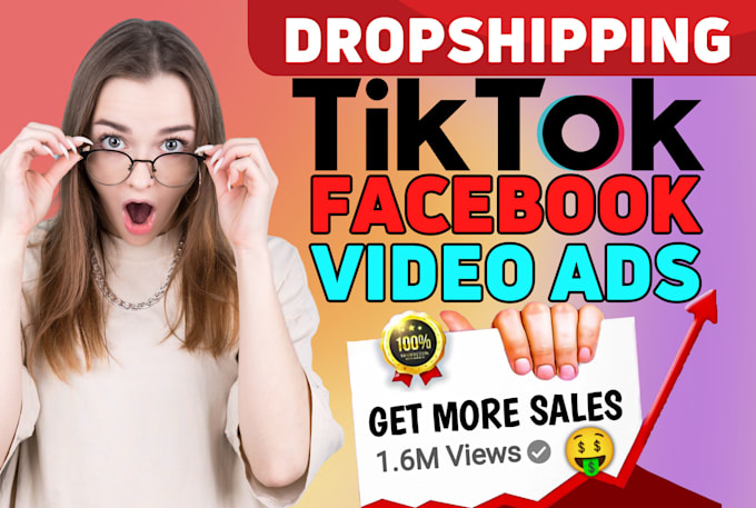 Gig Preview - Create tik tok video ads dropshipping video ads grow tiktok ads