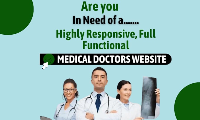 Gig Preview - Build trusted medicine doctor website health doctor hospital doctor website