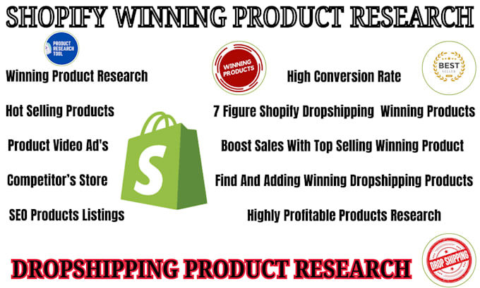 Gig Preview - Upload winning product to shopify dropshipping store shopify product research