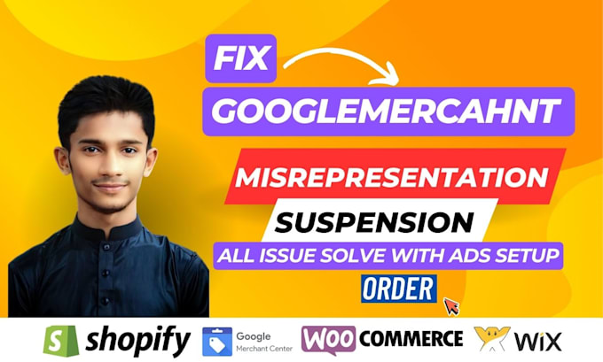 Gig Preview - Fix google merchant center misrepresentation suspension issue