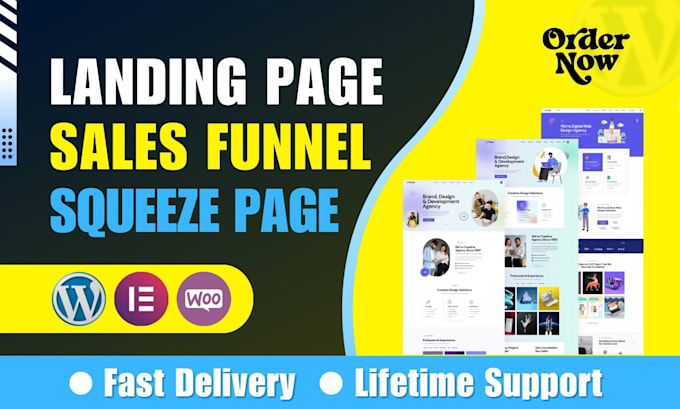 Gig Preview - Build wordpress landing page design, squeeze page, sales funnel or sales page