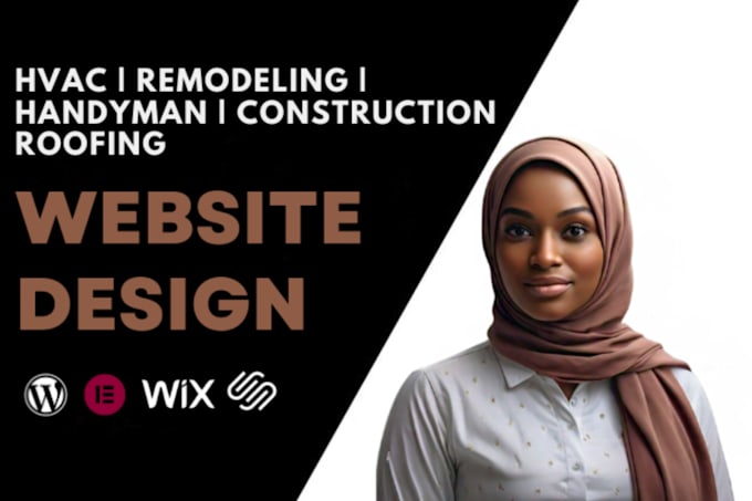 Gig Preview - Design construction hvac handyman and remodeling website in wordpress