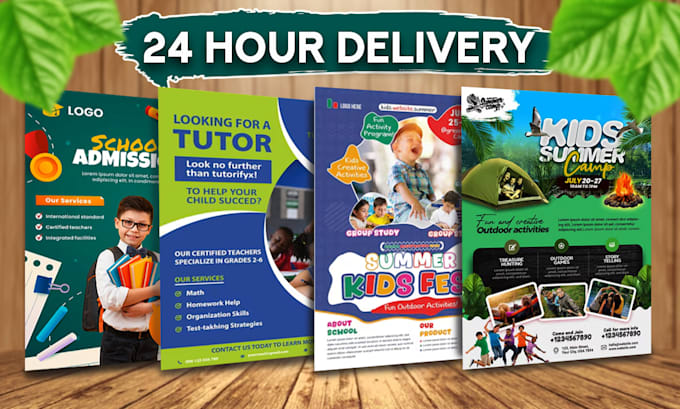 Gig Preview - Advertising flyers for education, tutor, preschool, summer camp, or kids poster