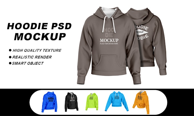 Gig Preview - Do hoodie mockup front and back side