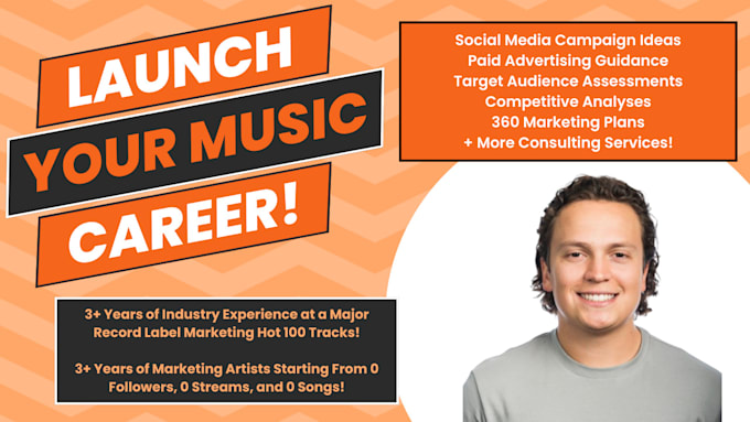 Gig Preview - Launch your music career with my marketing expertise