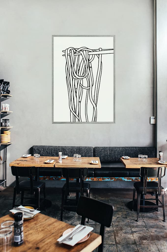 Gig Preview - Design stunning wall art for restaurants, cafés and hotels