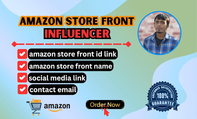 Gig Preview - Find amazon influencer and contact information for your outreach campaign