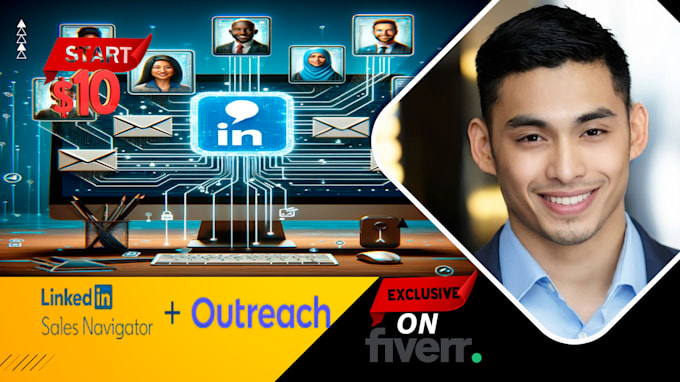 Gig Preview - Do linkedin outreach experts send connections, follow up, email