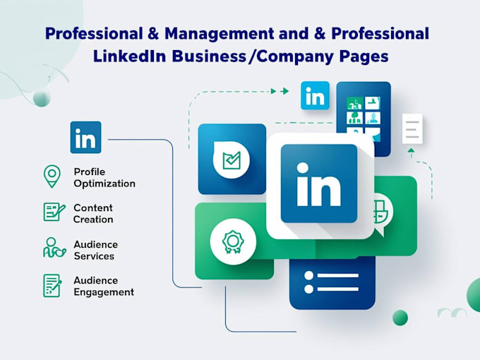 Gig Preview - Manage your company linkedin profile