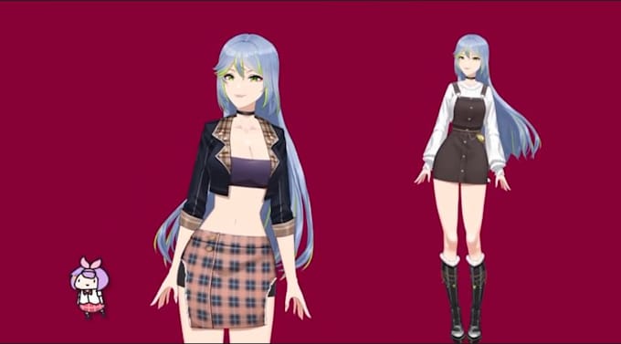 Gig Preview - Design 2d vtuber model, lived2d vtuber rig, vtuber model, 2d vtuber avater