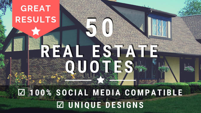 Gig Preview - Design 50 real estate quotes with your logo