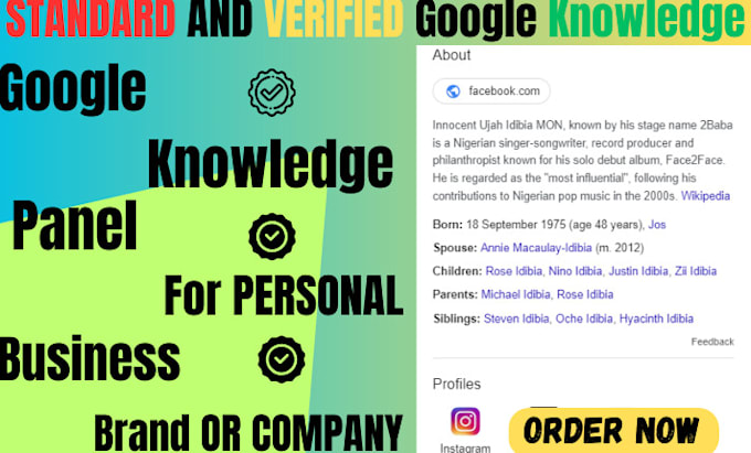 Gig Preview - Create a verified google knowledge panel or graph for any category