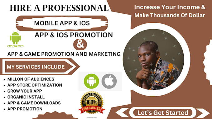 Gig Preview - Do mobile app promotion with google ads, android IOS app play store app install