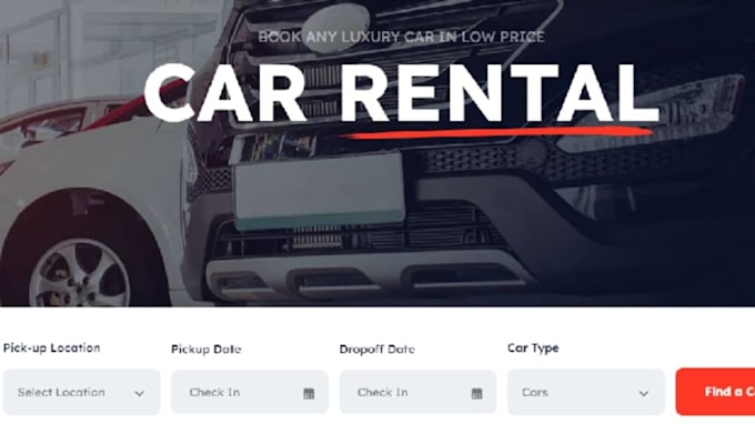 Gig Preview - Design car rental booking website redesign website revamp wordpress elementor