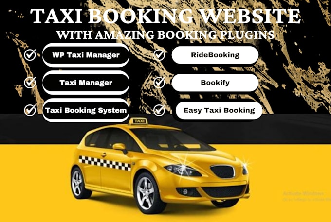 Gig Preview - Chauffeur website limousine website taxi booking website with reservation