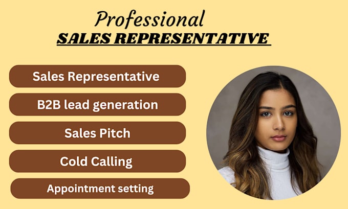 Gig Preview - Sales representative sales agent salesperson sales closer