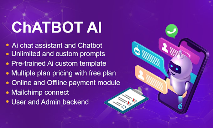 Gig Preview - Build a custom ai chatbot for your website and ai app with advanced features