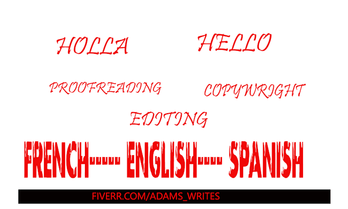 Gig Preview - Professional proofreading and copyediting in spanish, french, and english