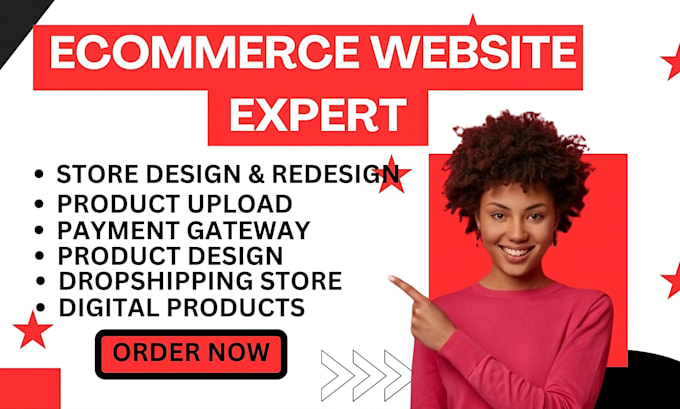 Gig Preview - Create shopify ecommerce dropshipping woocommerce wordpress webshop retail store