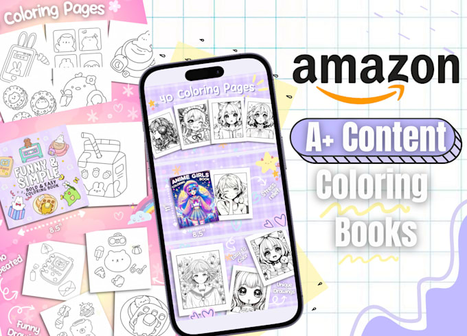 Gig Preview - Design eye catching amazon a plus content for coloring books