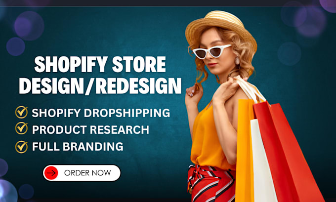 Gig Preview - Redesign shopify website shopify website design shopify store design