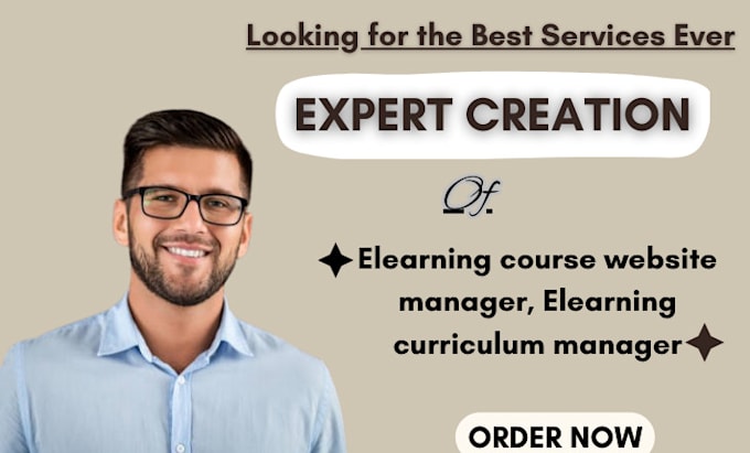 Gig Preview - Be your elearning course website manager, elearning curriculum manager